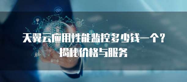 天翼云应用性能监控多少钱一个?揭秘价格与服务