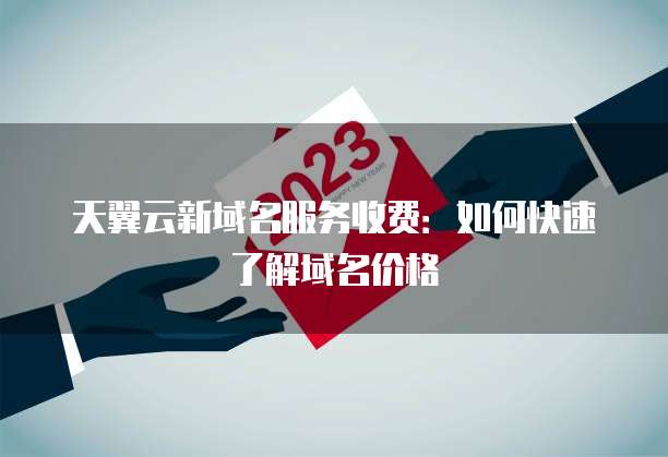 天翼云新域名服务收费:如何快速了解域名价格