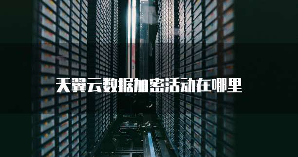 天翼云数据加密活动在哪里