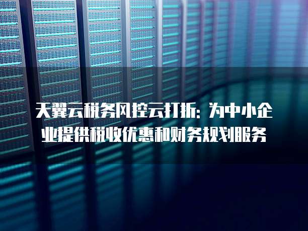 天翼云税务风控云打折: 为中小企业提供税收优惠和财务规划服务