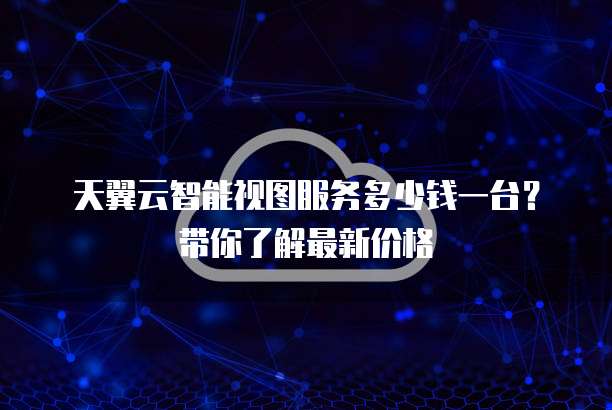 天翼云智能视图服务多少钱一台?带你了解最新价格