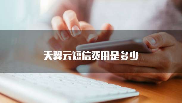 天翼云短信费用是多少