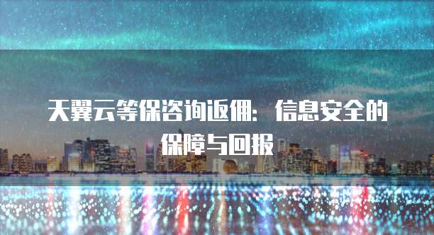 天翼云等保咨询返佣:信息安全的保障与回报