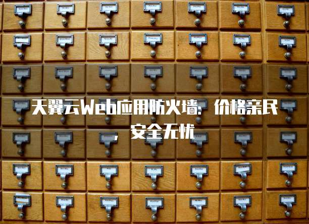 天翼云Web应用防火墙：价格亲民，安全无忧