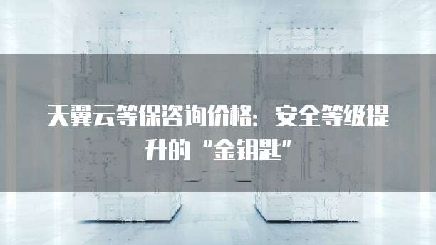 天翼云等保咨询价格:安全等级提升的“金钥匙”