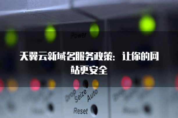 天翼云新域名服务政策:让你的网站更安全