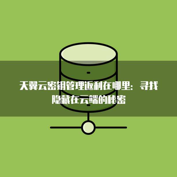 天翼云密钥管理返利在哪里:寻找隐藏在云端的秘密