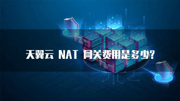 天翼云 NAT 网关费用是多少？