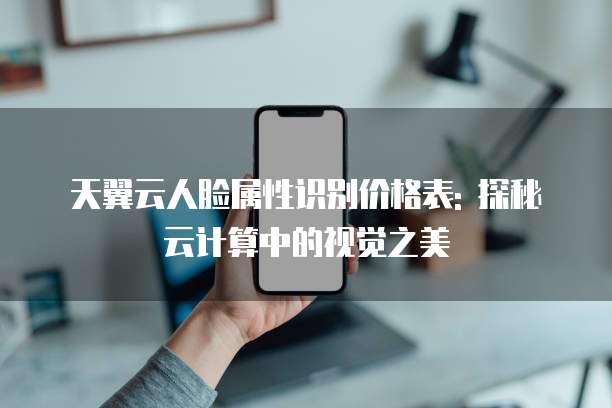 天翼云人脸属性识别价格表: 探秘云计算中的视觉之美