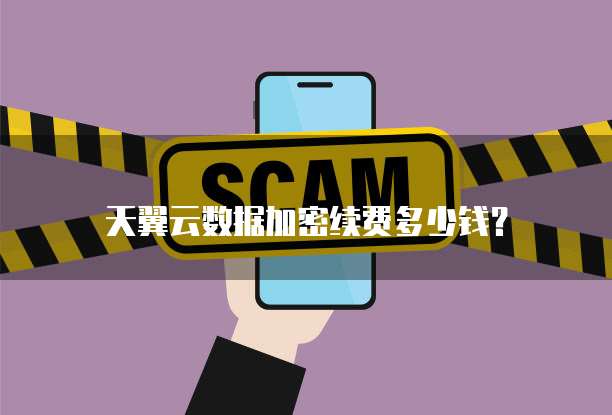 天翼云数据加密续费多少钱?