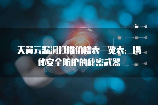 天翼云漏洞扫描价格表一览表:揭秘安全防护的秘密武器