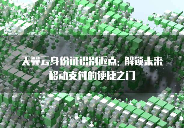天翼云身份证识别返点: 解锁未来移动支付的便捷之门
