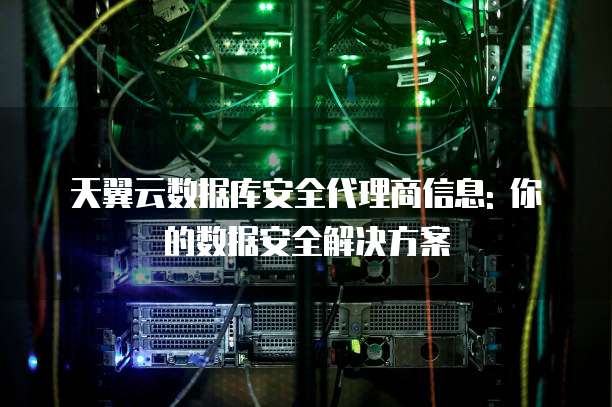 天翼云数据库安全代理商信息: 你的数据安全解决方案