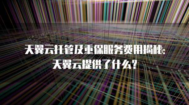 天翼云托管及重保服务费用揭秘:天翼云提供了什么?