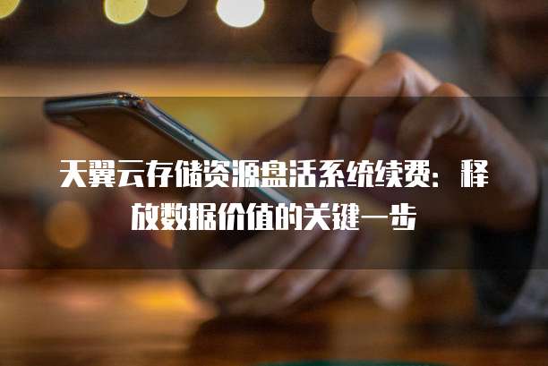 天翼云存储资源盘活系统续费:释放数据价值的关键一步
