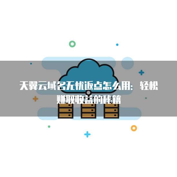 天翼云域名无忧返点怎么用:轻松赚取收益的秘籍