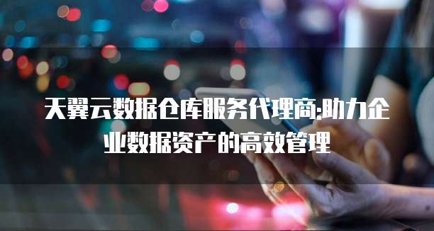 天翼云数据仓库服务代理商:助力企业数据资产的高效管理