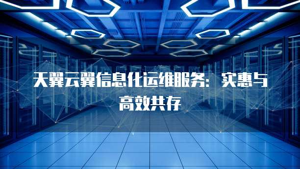 天翼云翼信息化运维服务:实惠与高效共存