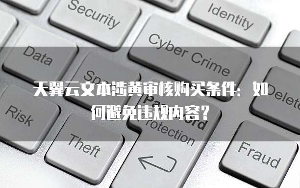 天翼云文本涉黄审核购买条件:如何避免违规内容?