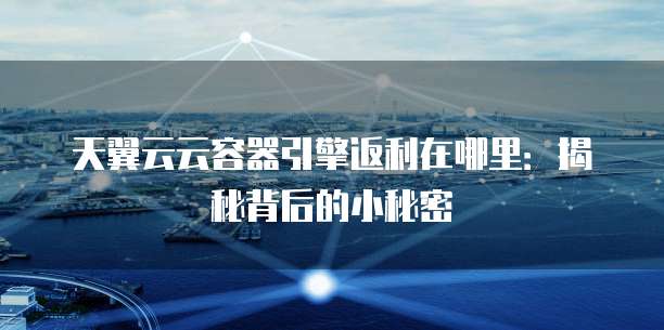 天翼云云容器引擎返利在哪里:揭秘背后的小秘密