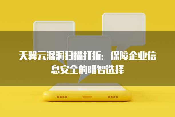 天翼云漏洞扫描打折：保障企业信息安全的明智选择