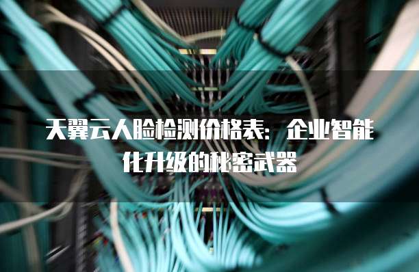 天翼云人脸检测价格表:企业智能化升级的秘密武器