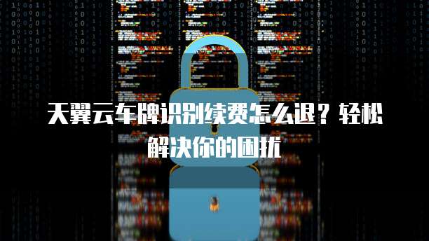 天翼云车牌识别续费怎么退?轻松解决你的困扰
