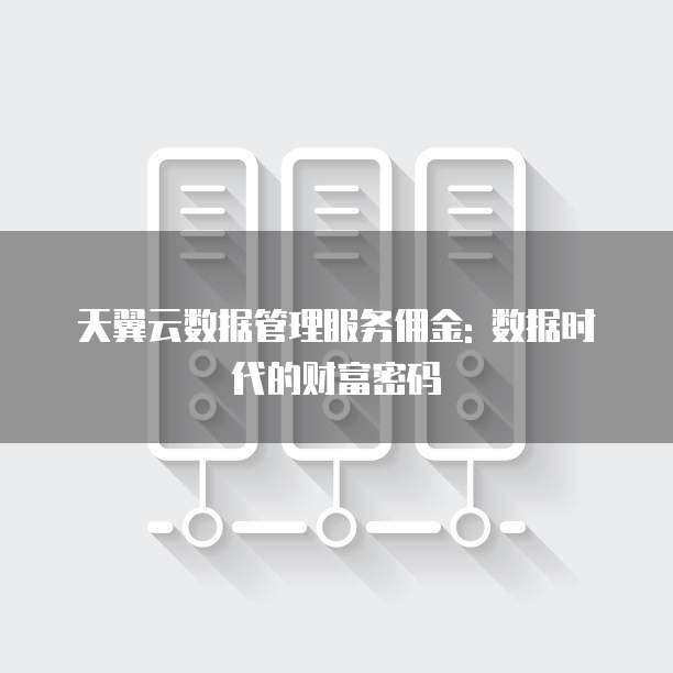天翼云数据管理服务佣金: 数据时代的财富密码