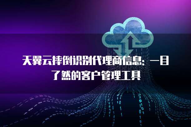 天翼云摔倒识别代理商信息: 一目了然的客户管理工具
