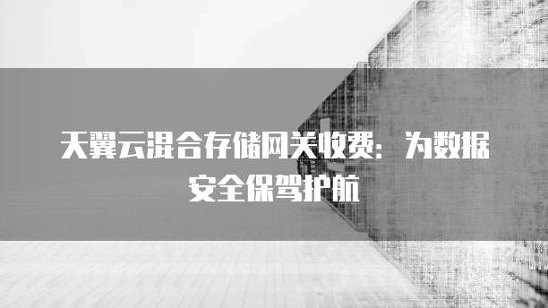 天翼云混合存储网关收费:为数据安全保驾护航