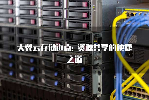 天翼云存储返点: 资源共享的便捷之道