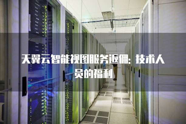 天翼云智能视图服务返佣: 技术人员的福利