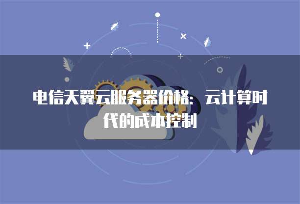电信天翼云服务器价格：云计算时代的成本控制