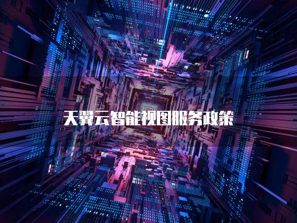 天翼云智能视图服务政策