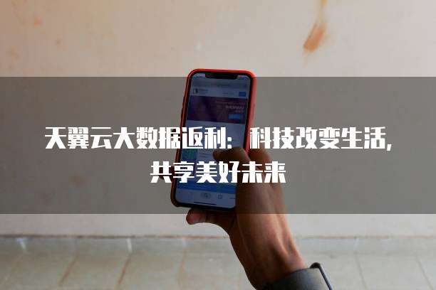 天翼云大数据返利:科技改变生活,共享美好未来