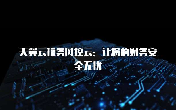 天翼云税务风控云:让您的财务安全无忧