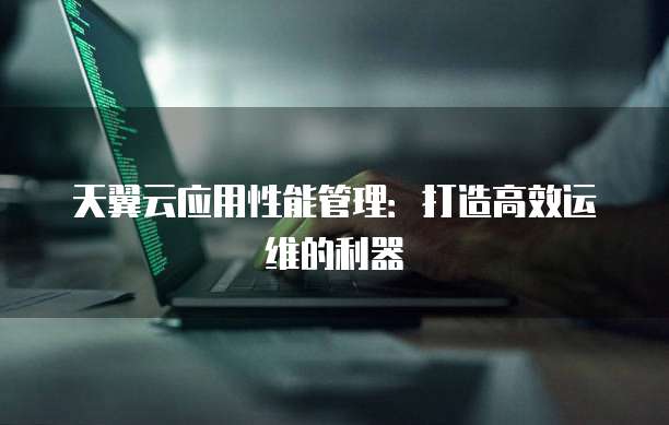 天翼云应用性能管理:打造高效运维的利器