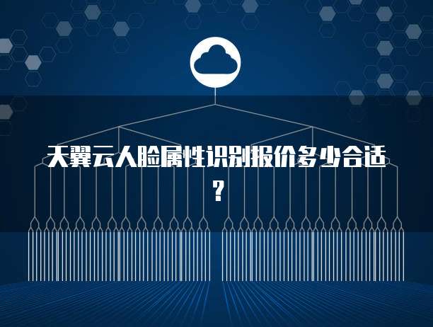 天翼云人脸属性识别报价多少合适?
