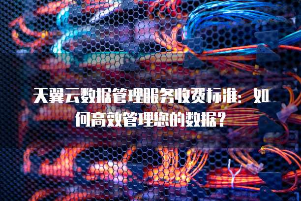 天翼云数据管理服务收费标准:如何高效管理您的数据?
