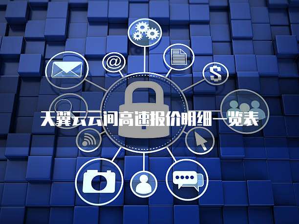 天翼云云间高速报价明细一览表