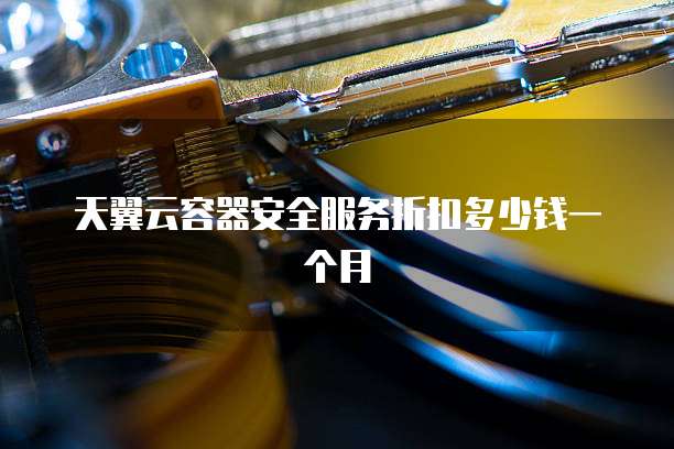 天翼云容器安全服务折扣多少钱一个月