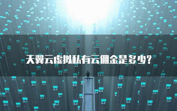 天翼云虚拟私有云佣金是多少?