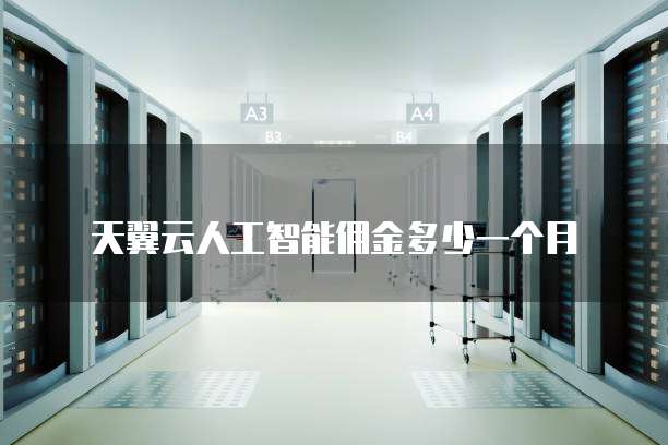 天翼云人工智能佣金多少一个月