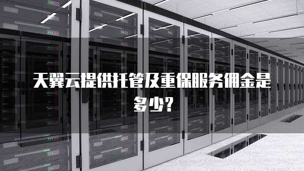 天翼云提供托管及重保服务佣金是多少？