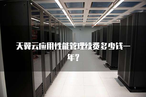 天翼云应用性能管理续费多少钱一年?