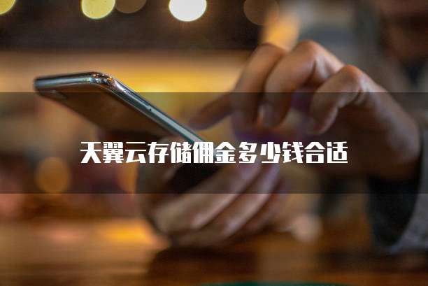 天翼云存储佣金多少钱合适