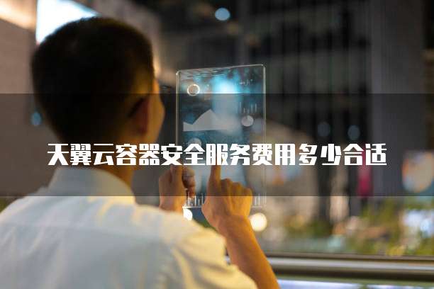 天翼云容器安全服务费用多少合适