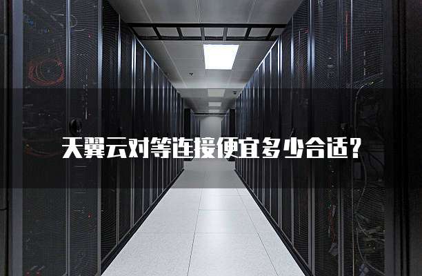 天翼云对等连接便宜多少合适？