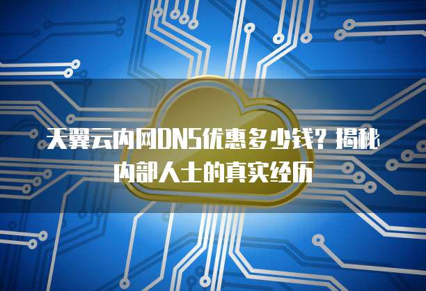 天翼云内网DNS优惠多少钱?揭秘内部人士的真实经历
