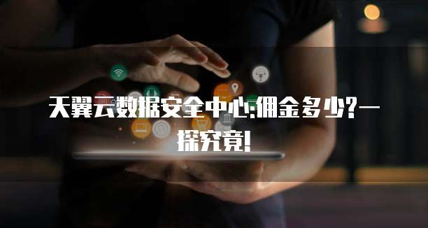 天翼云数据安全中心:佣金多少?一探究竟!